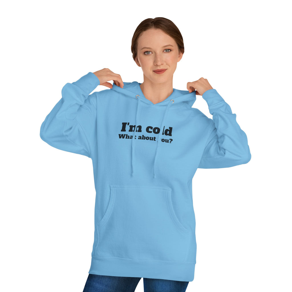 I'm Cold Hoodie - "I'm cold. What about you?" Funny Minimalist Pullover.